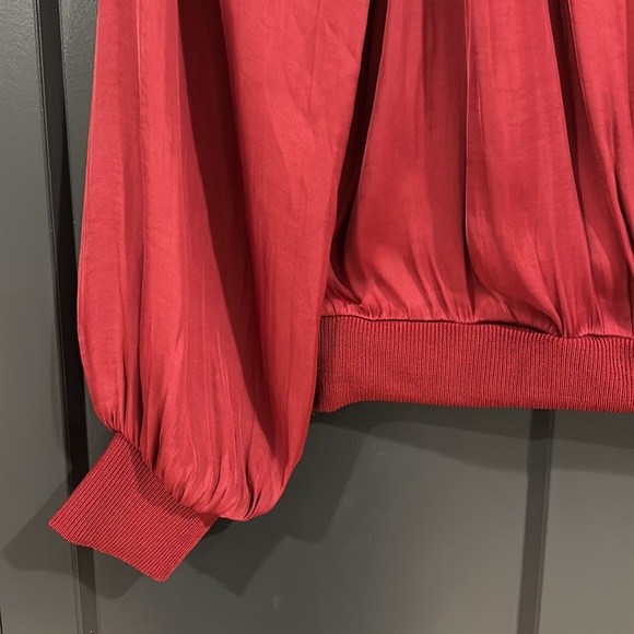 Red blouse - satiny smooth and soft. Great condition! - Picture 2 of 6